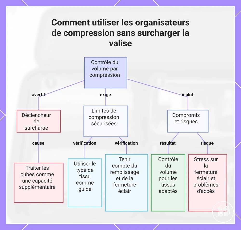 Comment utiliser les organisateurs de compression sans surcharger la valise