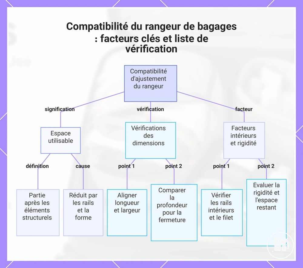 Compatibilité du rangeur de bagages : facteurs clés et liste de vérification