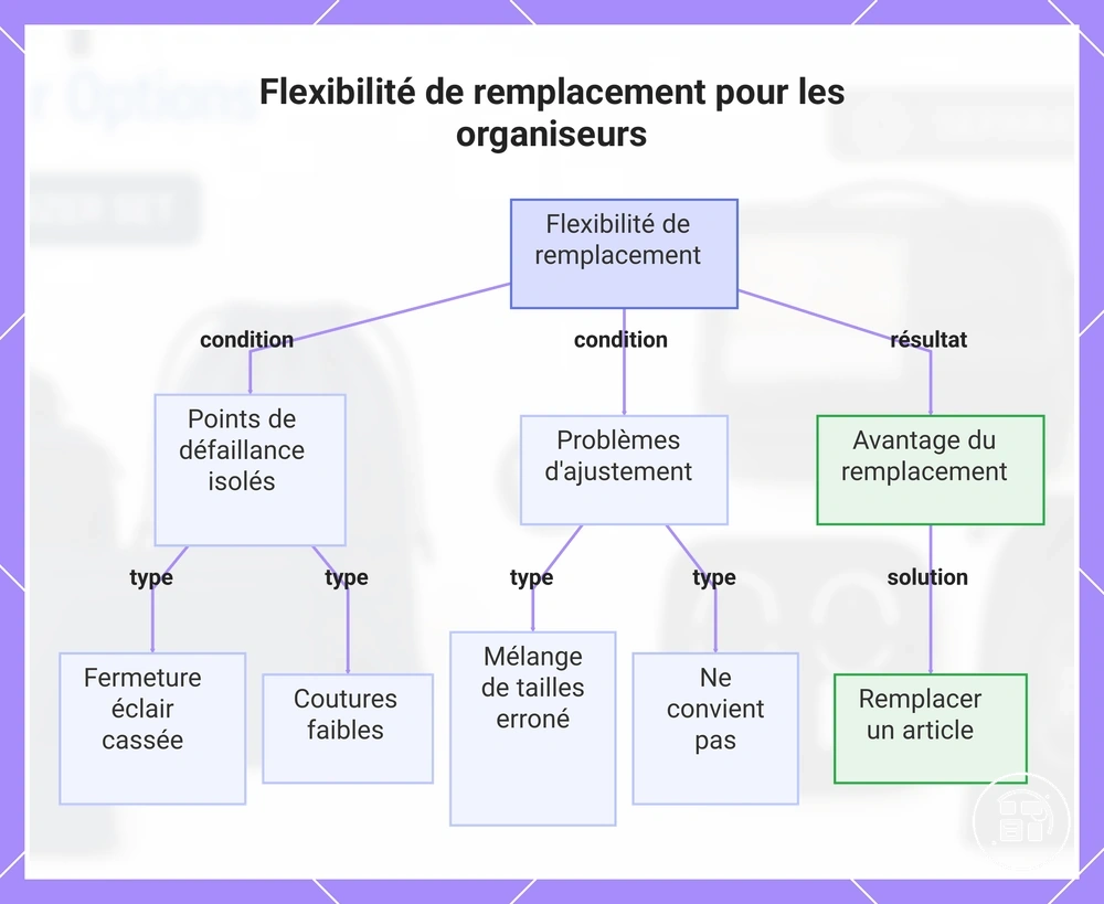 Flexibilité de remplacement pour les organiseurs