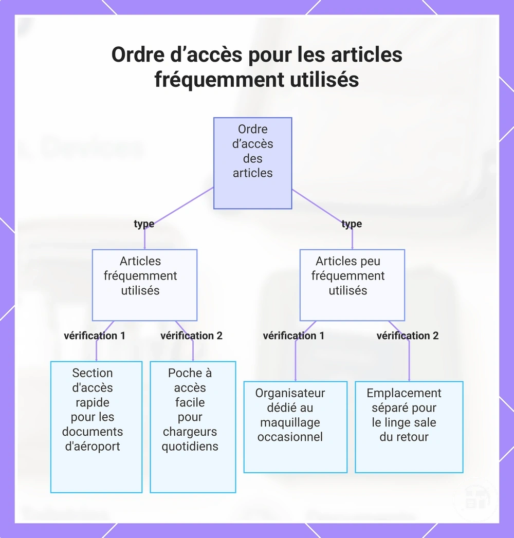 Ordre d’accès pour les articles fréquemment utilisés