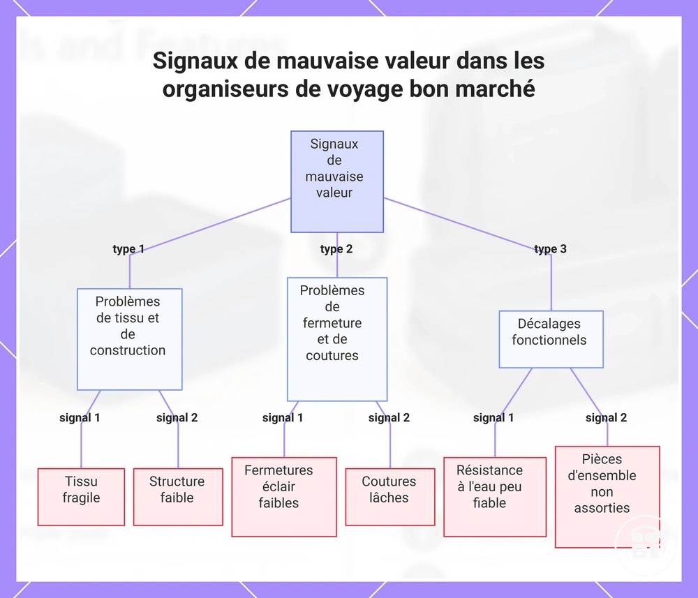 Signaux de mauvaise valeur dans les organiseurs de voyage bon marché