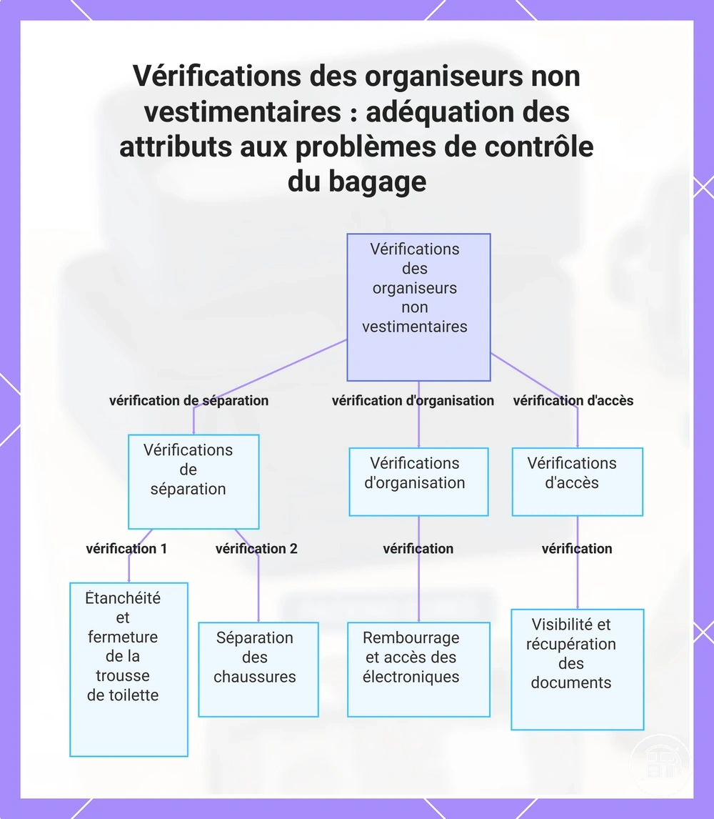 Vérifications des organiseurs non vestimentaires : adéquation des attributs aux problèmes de contrôle du bagage