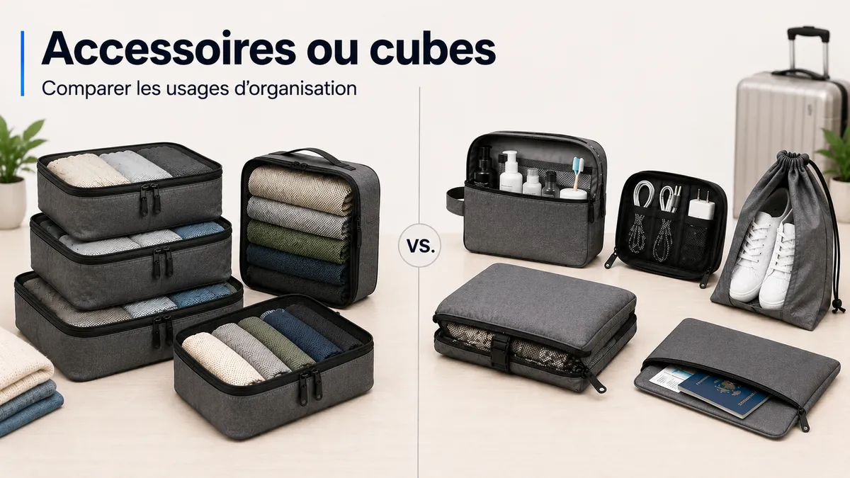 Cubes de rangement comparés à d’autres accessoires d’organisation de voyage