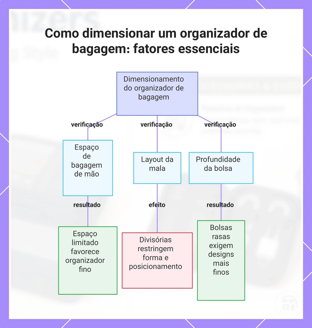 Como dimensionar um organizador de bagagem: fatores essenciais