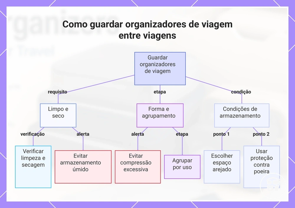 Como guardar organizadores de viagem entre viagens