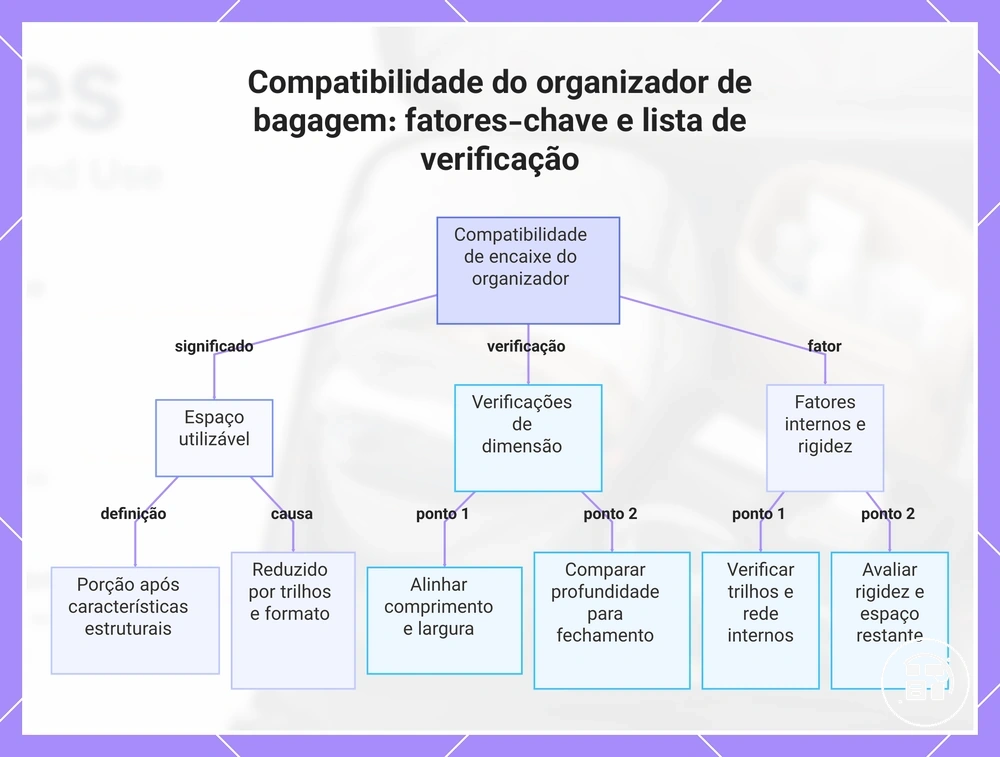Compatibilidade do organizador de bagagem: fatores-chave e lista de verificação