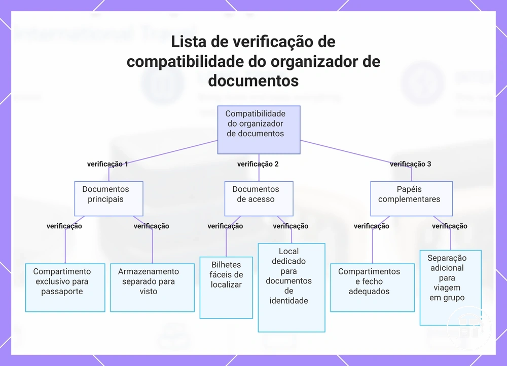 Lista de verificação de compatibilidade do organizador de documentos
