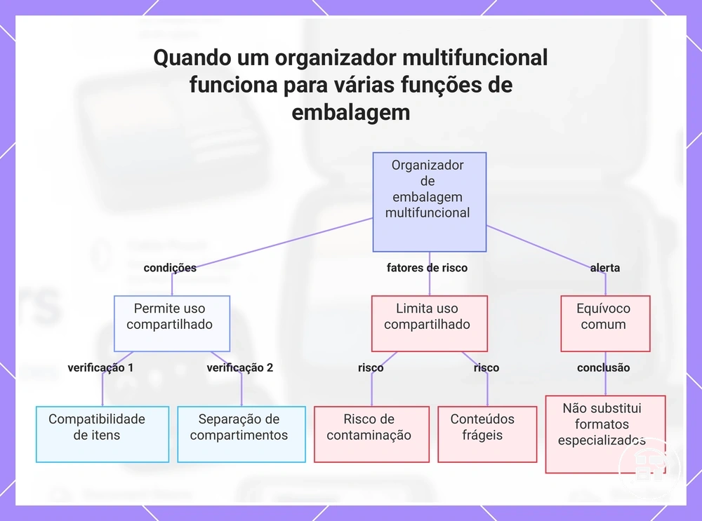 Quando um organizador multifuncional funciona para várias funções de embalagem