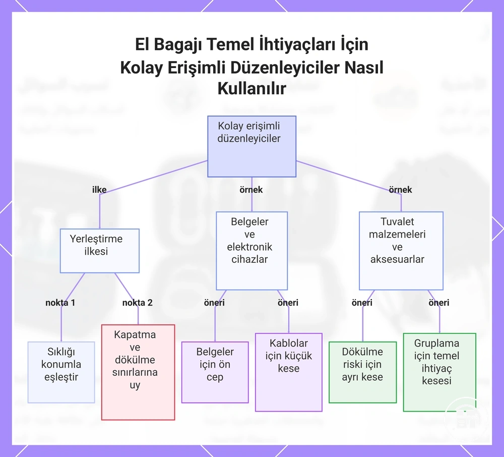 El Bagajı Temel İhtiyaçları İçin Kolay Erişimli Düzenleyiciler Nasıl Kullanılır
