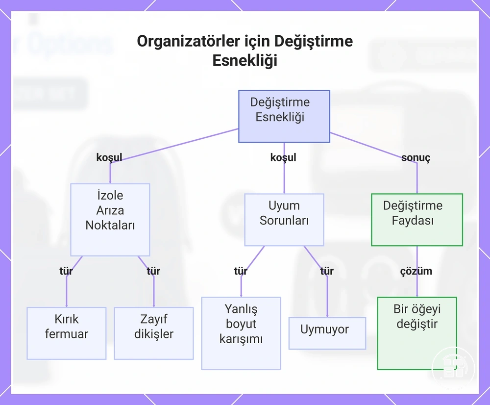 Organizatörler için Değiştirme Esnekliği
