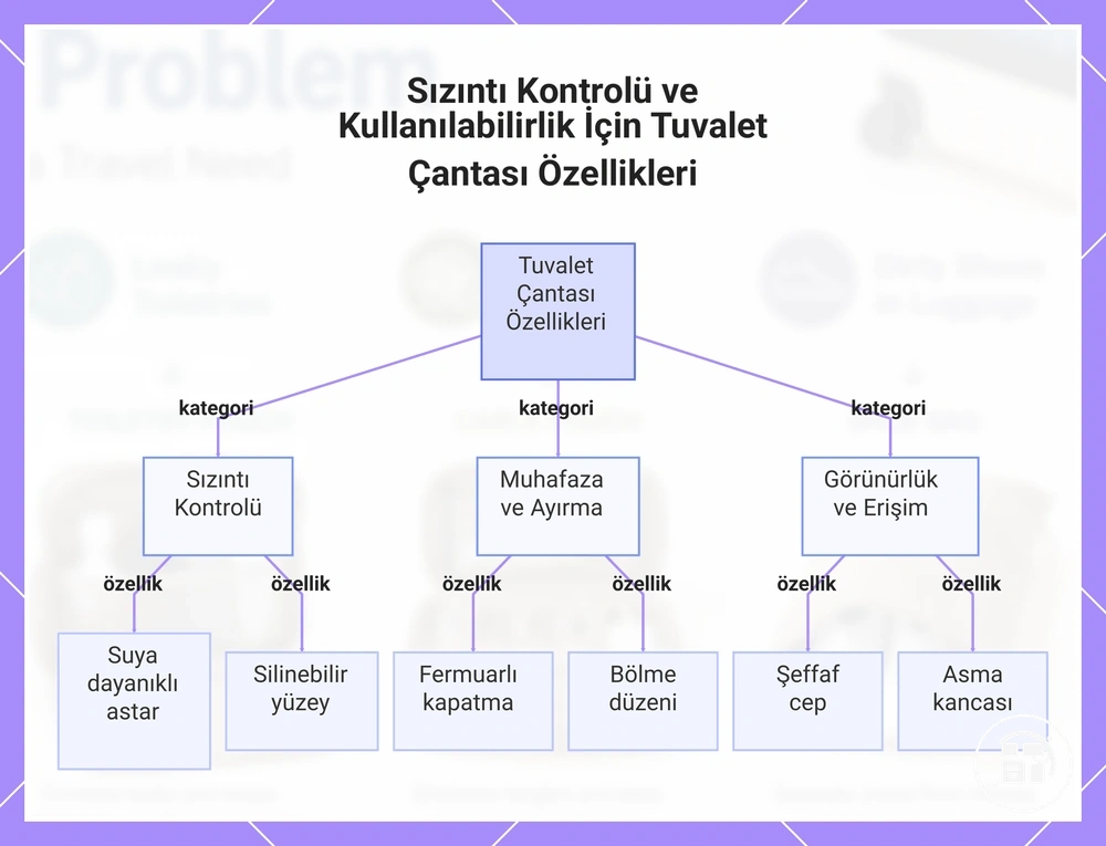 Sızıntı Kontrolü ve Kullanılabilirlik İçin Tuvalet Çantası Özellikleri