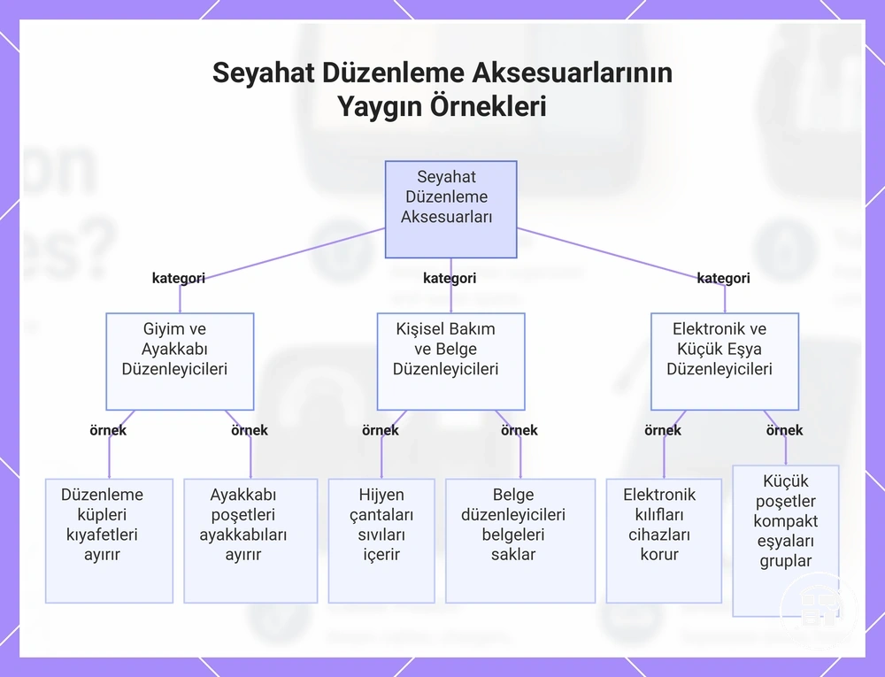 Seyahat Düzenleme Aksesuarlarının Yaygın Örnekleri
