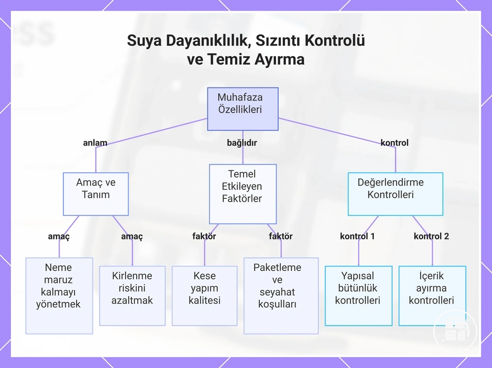 Suya Dayanıklılık, Sızıntı Kontrolü ve Temiz Ayırma